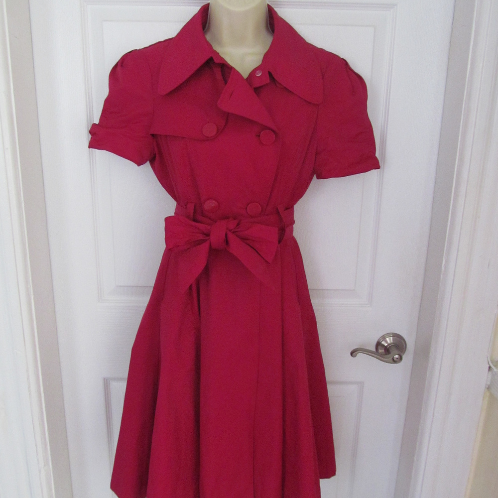 BEBE Trench Double-Breasted Dress (Size Small)